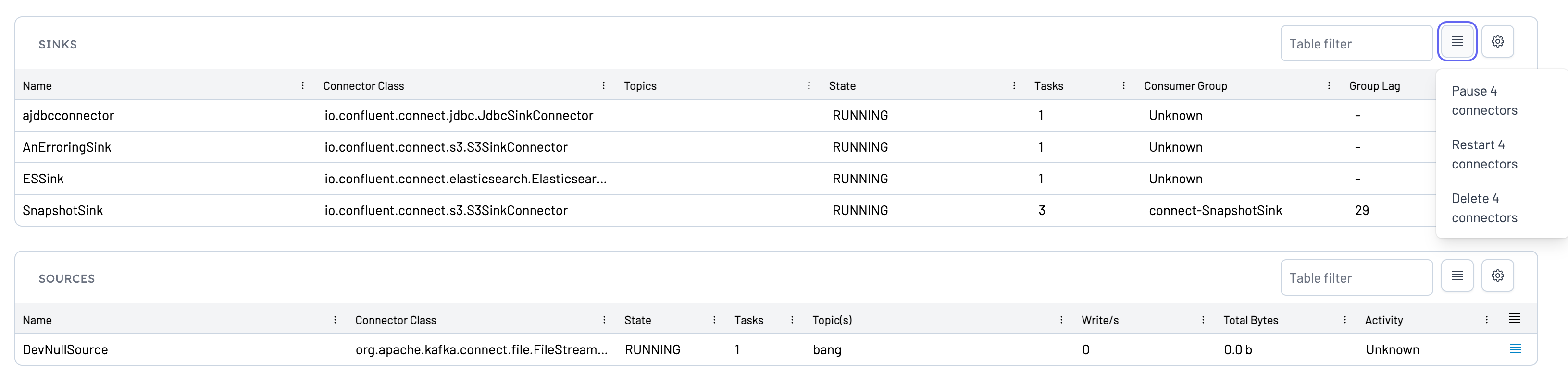 Bulk Action Table