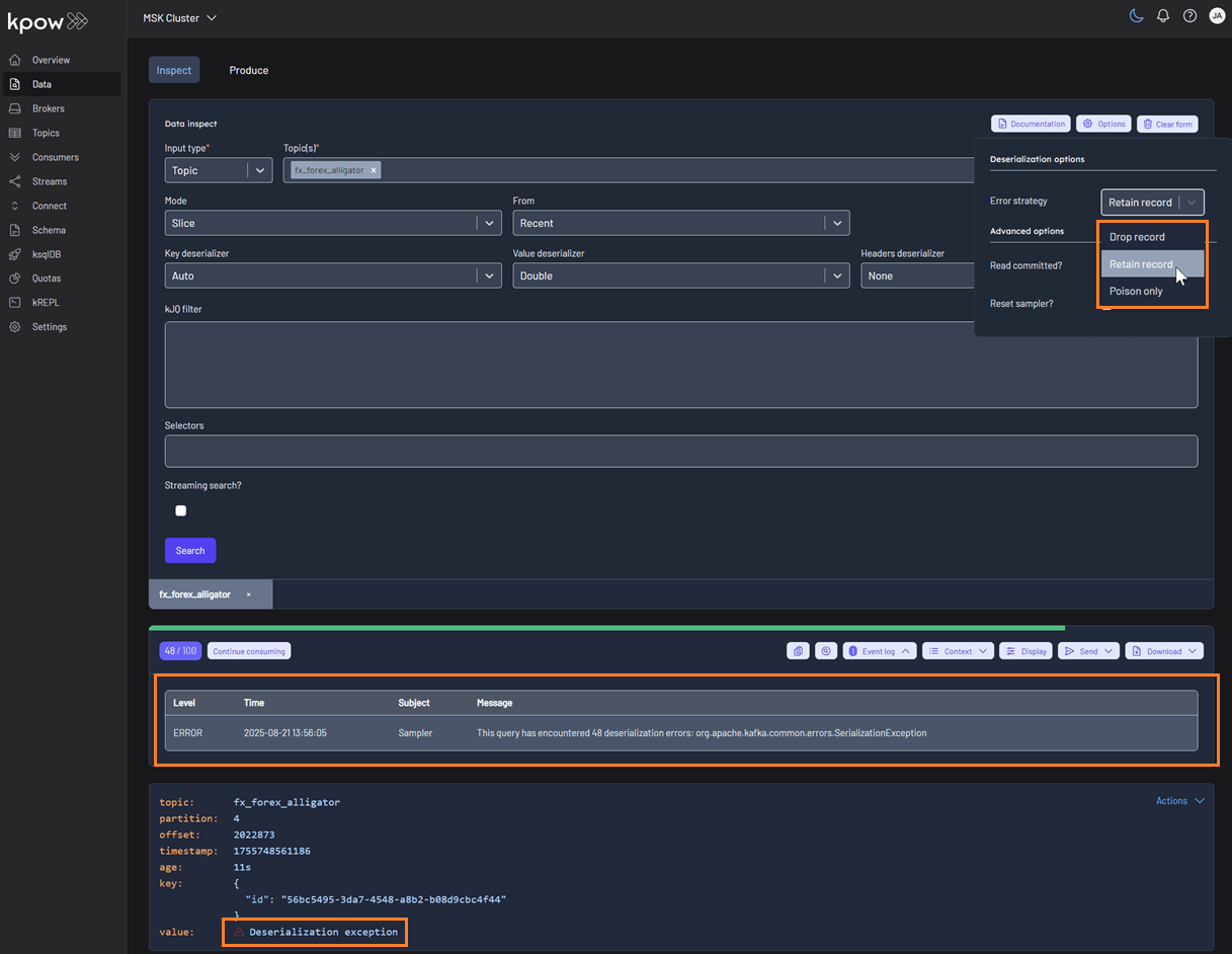Deserialization Options