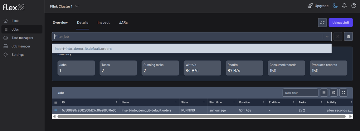 Flex Job Inspect Details