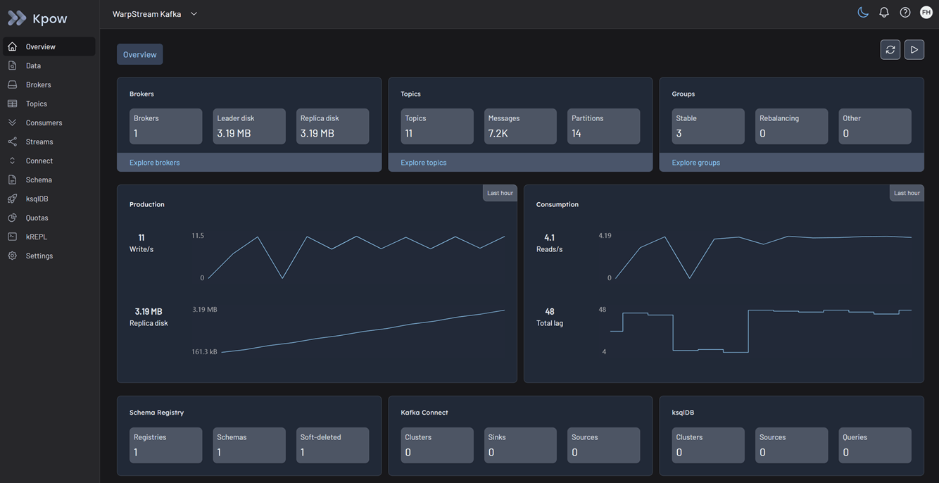 Kpow - WarpStream Kafka
